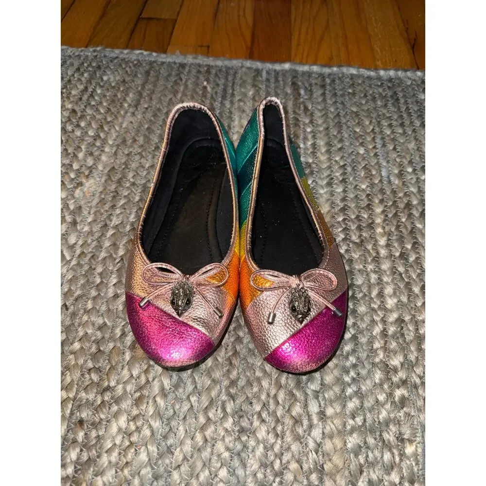Kurt Geiger kids mini eagle ballerina flat grade school size 5